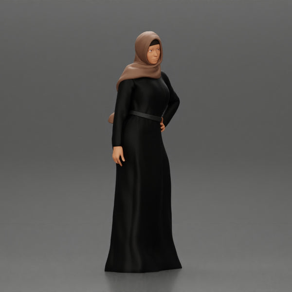 woman in Hijab Abaya Dress