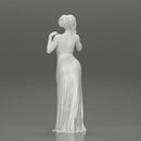 Fashion girl in a wedding dress robe posing - Only-Games