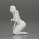 Naked girl sitting and covering her breasts - Only-Games