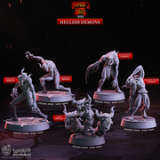 Hellish Demons - Demon's Gate - CastNPlay - Terrain Wargaming D&D DnD 28mm 32mm 40mm 54mm - Only-Games