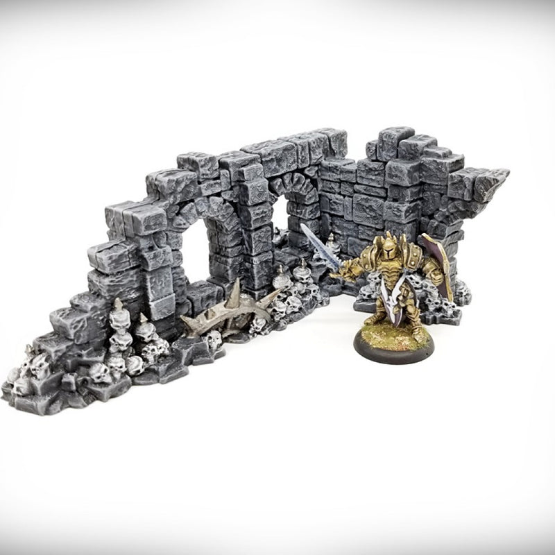 Double Arch Window - Half Arch Door: Ancient Ruins GRIMDARK Terrain Set - Only-Games