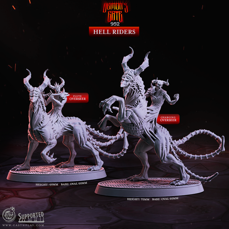 Hell Riders - Demon's Gate - CastNPlay - Terrain Wargaming D&D DnD 28mm 32mm 40mm 54mm - Only-Games