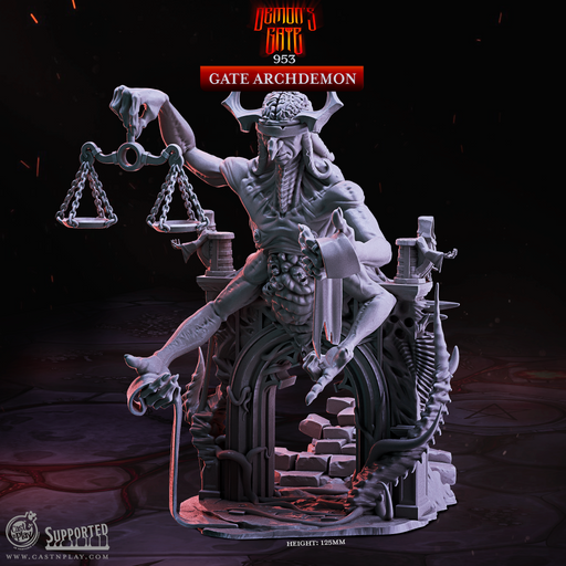 Gate Archdemon - Demon's Gate - CastNPlay - Terrain Wargaming D&D DnD 28mm 32mm 40mm 54mm - Only-Games