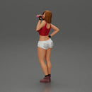 woman enjoying a drink, stylish and confident pose - Only-Games