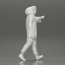 Man in a long hoodie  walking and looking at his watch - Only-Games