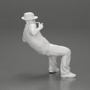 gagnster homie in beard and hat sitting holding lighter cigar while smoking - Only-Games