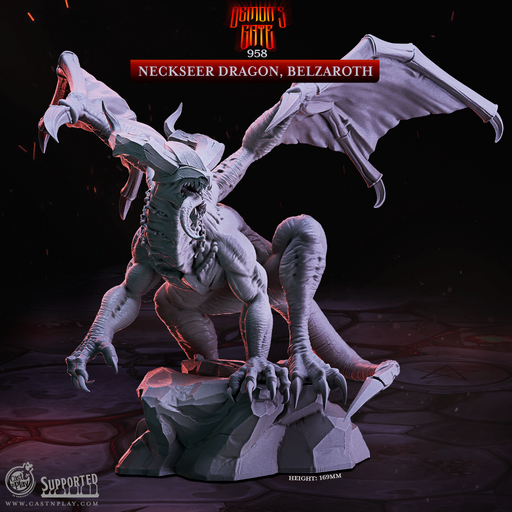 Neckseer Dragon, Belzaroth - Demon's Gate - CastNPlay - Terrain Wargaming D&D DnD 28mm 32mm 40mm 54mm - Only-Games