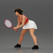 sexy tennis player in skirt holding her racket in a ready position - Only-Games