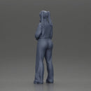 Chola girl with pigtails standing in jacket and flared pants - Only-Games