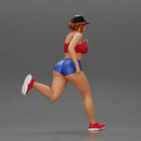 young woman running in shorts and cap - Only-Games