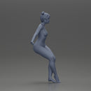 Naked Asian girl sits on motorcycle - Only-Games