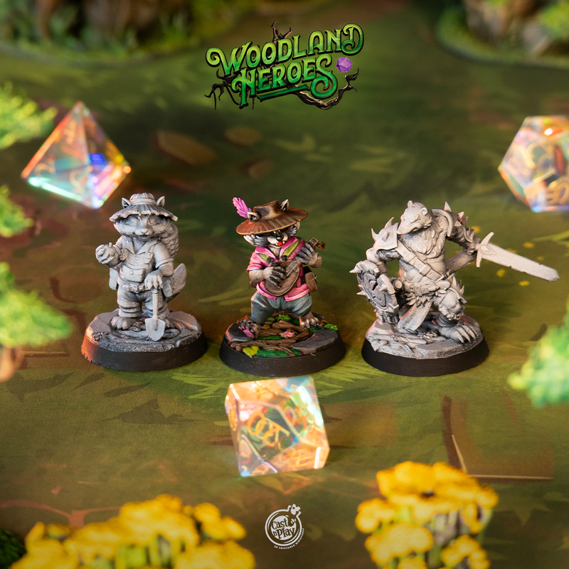 Burrower Heroes - Woodland Heroes - CastNPlay - Terrain Wargaming D&D DnD 28mm 32mm 40mm 54mm - Only-Games