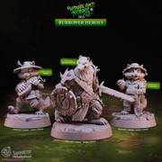Burrower Heroes - Woodland Heroes - CastNPlay - Terrain Wargaming D&D DnD 28mm 32mm 40mm 54mm - Only-Games
