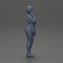 pretty nude girl with short hair posing in a sweater - Only-Games