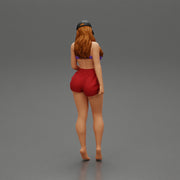 Sexy Girl standing in Cap and Shorts With Posing - Only-Games