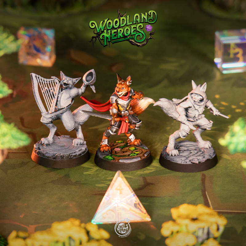 Foxfolk Defenders - Woodland Heroes - CastNPlay - Terrain Wargaming D&D DnD 28mm 32mm 40mm 54mm - Only-Games