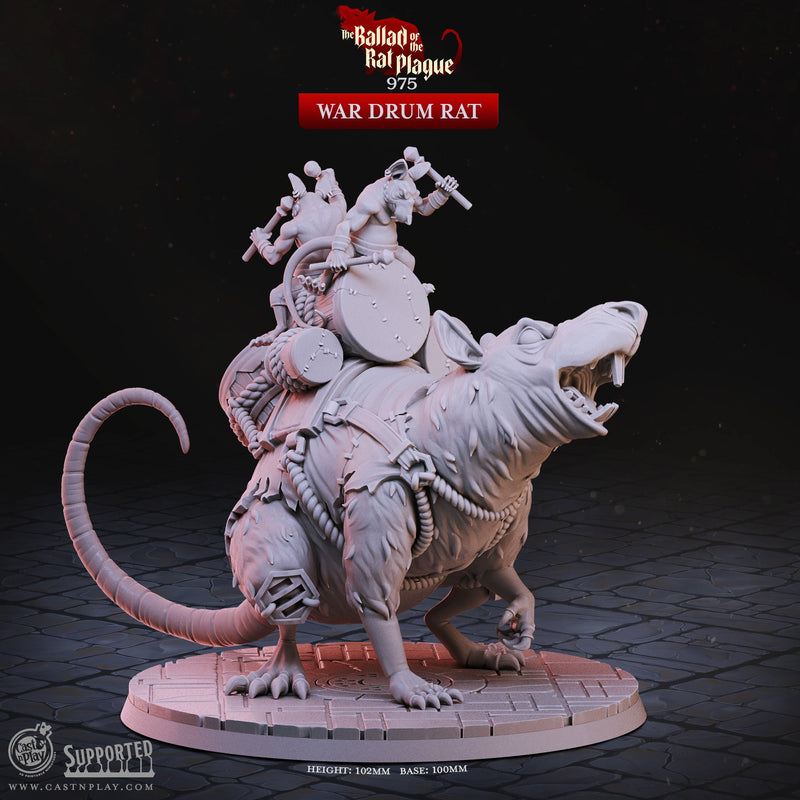 War Drum Rat - The Ballad of the Rat Plague - CastNPlay - Terrain Wargaming D&D DnD 28mm 32mm 40mm 54mm - Only-Games