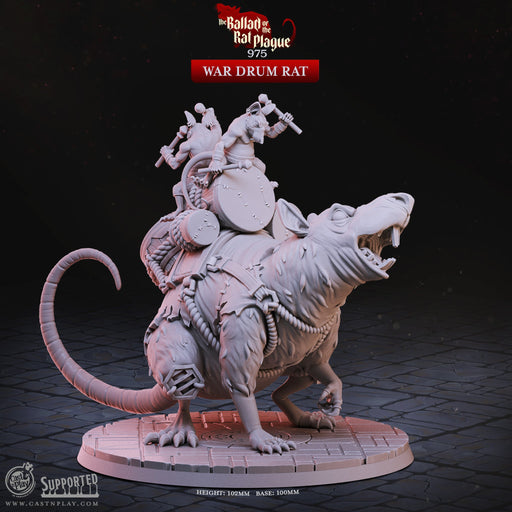 War Drum Rat - The Ballad of the Rat Plague - CastNPlay - Terrain Wargaming D&D DnD 28mm 32mm 40mm 54mm - Only-Games