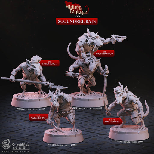 Scoundrel Rats - The Ballad of the Rat Plague - CastNPlay - Terrain Wargaming D&D DnD 28mm 32mm 40mm 54mm - Only-Games