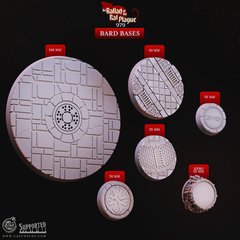 Bard Bases - The Ballad of the Rat Plague - CastNPlay - Terrain Wargaming D&D DnD - Only-Games