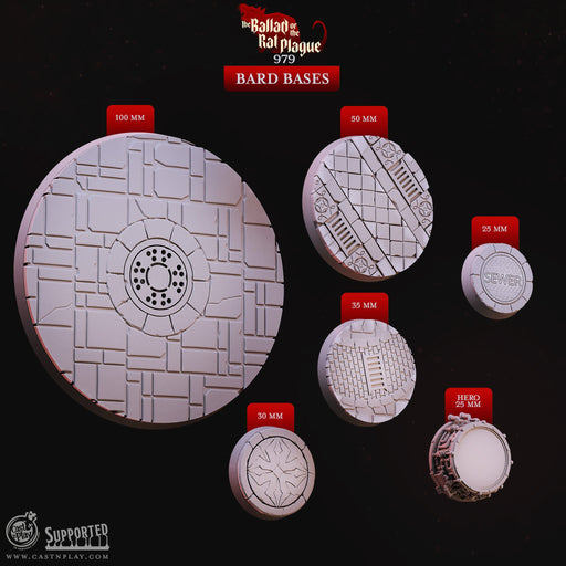 Bard Bases - The Ballad of the Rat Plague - CastNPlay - Terrain Wargaming D&D DnD - Only-Games