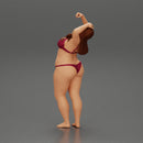 Fat girl in bikini taking shower - Only-Games