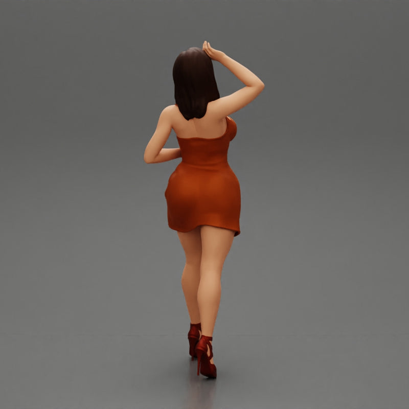 Sexy Woman walking In High Heels And Short Dress - Only-Games