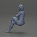 Naked fat girl sitting after a shower - Only-Games