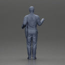 business man standing Holding a Suit - Only-Games