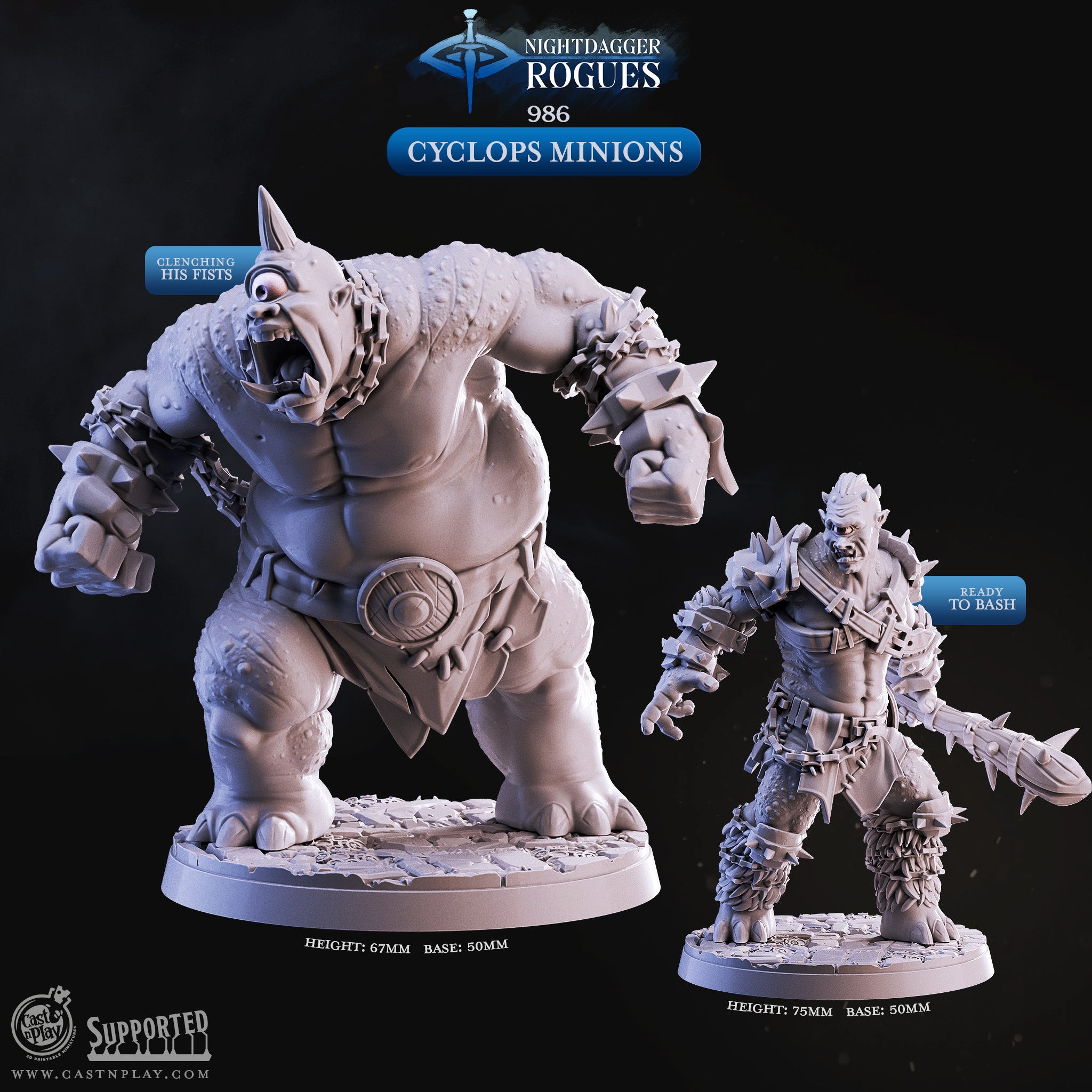 Cyclops Minions - Nightdagger Rogues - CastNPlay - Terrain Wargaming D ...