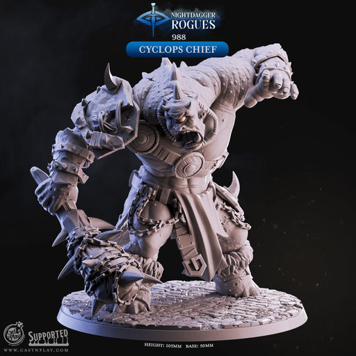 Cyclops Chief - Nightdagger Rogues - CastNPlay - Terrain Wargaming D&D DnD 28mm 32mm 40mm 54mm - Only-Games