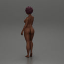 Naked Black girl With Curly Hair Standing - Only-Games
