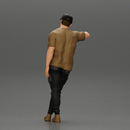 gangster man standing and leaning against the wall in cap - Only-Games