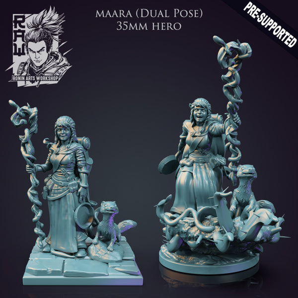 Maara The Druid -  Idle and Action Pose - Only-Games