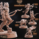 Catfolk Rogues - Catfolk Heroes - CastNPlay - Terrain Wargaming D&D DnD 28mm 32mm 40mm 54mm