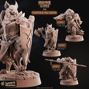 Catfolk Paladins - Catfolk Heroes - CastNPlay - Terrain Wargaming D&D DnD 28mm 32mm 40mm 54mm - Only-Games