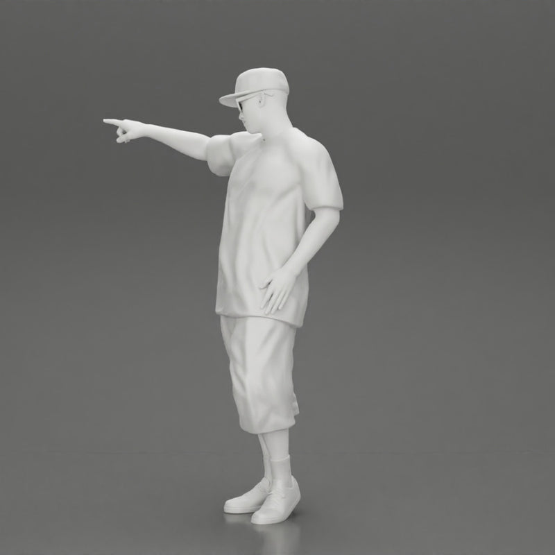 Gangster homie in cap pointing his finger at somebody - Only-Games
