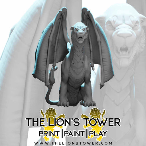 Liondrake Female 1 - large sized 32mm scale miniature - Only-Games
