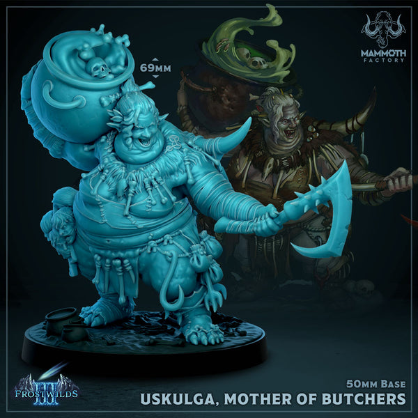 Uskulga Mother of Butchers on 50mm Base