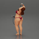 Fat girl in bikini taking shower - Only-Games