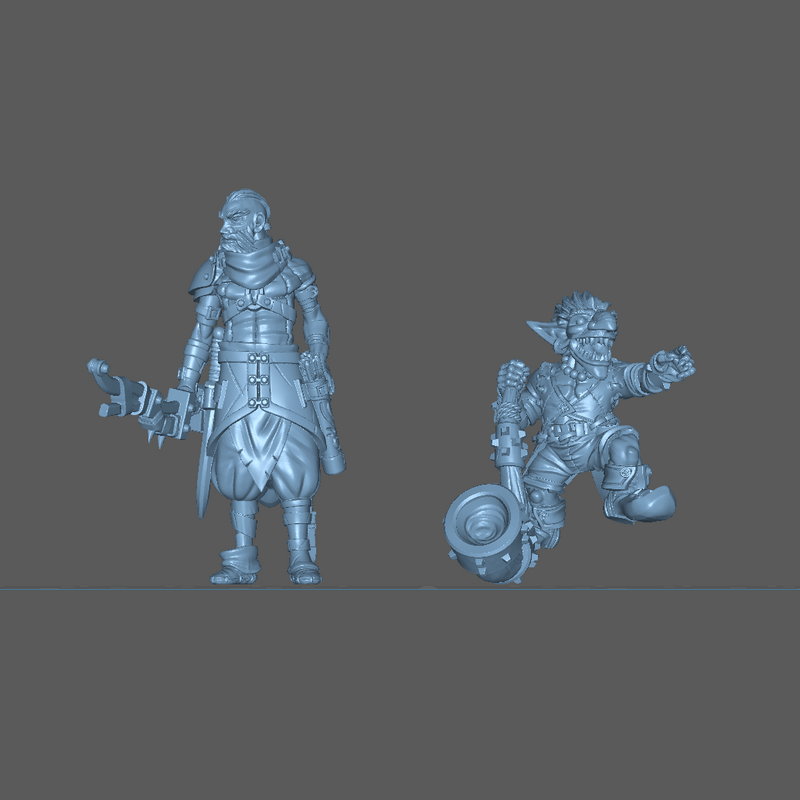 (0182) Male goblin bard musician with a big horn - Only-Games