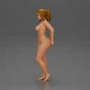 Naked confident woman takes off shorts - Only-Games
