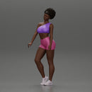 Black girl With Curly Hair Standing With Skateboard 2 - Only-Games