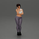 pretty girl with short hair posing in bra - Only-Games