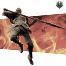 Leaping Frenzied Knight - Realsteone - Terrain Wargaming D&D DnD 32mm 40mm 54mm