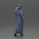 man in long coat, resembling a mafia boss walking - Only-Games