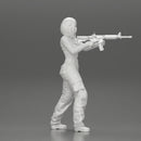 Armed girl going to shoot a gun in a bra with short hair - Only-Games