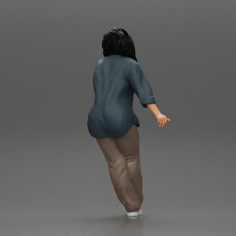 lowrider chola girl is leaning against the car, wearing a long open shirt with pigtails hair - Only-Games