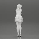 Attractive girl in dress robe Leaning Against car - Only-Games