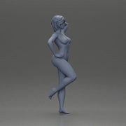 Naked girl with short hair leaning on a car - Only-Games